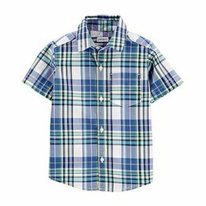 Carter's Short Sleeve Plaid Button Up